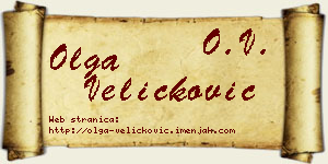 Olga Veličković vizit kartica